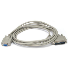 ENET DB-25/DB-9 Data Transfer Cable - 10 ft DB-25/DB-9 Data Transfer Cable for Modem - 9-pin DB-9 Female Serial - 9-pin DB-25 Male Parallel - Beige DB9F-DB25M-10F