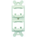 Panduit MINI-COM 106 Duplex Module Frame - Faceplate jack holder - white - 4 ports - TAA Compliance CF1064WHY