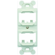 Panduit MINI-COM 106 Duplex Module Frame - Faceplate jack holder - white - 4 ports - TAA Compliance CF1064WHY