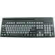 Wasp WKB1155 POS Keyboard - QWERTY Layout - Magnetic Stripe Reader - USB - Black, Gray - TAA Compliance 633808471286