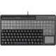 CHERRY SPOS (Small Point of Sale) Touchpad MSR Keyboard - 123 Keys - QWERTY Layout - 60 Relegendable Keys - Touchpad - Magnetic Stripe Reader - USB - Black - TAA Compliance G86-61411EUADAA