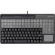 CHERRY Encryptable SPOS Small Point of Sale Keyboard - 135 Keys - QWERTY Layout - 54 Relegendable Keys - Magnetic Stripe Reader - USB - Black - TAA Compliance G86-61510EUADAA