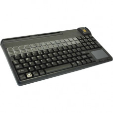 CHERRY SPOS (Small Point of Sale) Biometric Touchpad Keyboard - 106 Keys - QWERTY Layout - 28 Relegendable Keys - Fingerprint Sensor - USB - Black - RoHS, TAA, WEEE Compliance G86-62431EUADAA
