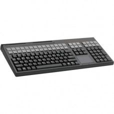 CHERRY LPOS Point Of Sale Keyboard - 127 Keys - QWERTY Layout - 42 Relegendable Keys - Magnetic Stripe Reader - USB - Black - TAA Compliance G86-71401EUADAA