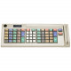 Bematech Logic Controls KB5000M3TR-GY POS Keyboard - 66 Keys - 2-Position Keylock - 66 Relegendable Keys - Magnetic Stripe Reader - Keyboard Wedge - Gray KB5000M3TR-GY