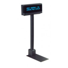 Bematech Logic Controls Pole Display - Green Blue - VFD - 20 x 2 - Serial - Gray - TAA Compliance LDX9000T-GY