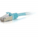 C2g -1ft Cat6a Snagless Shielded (STP) Network Patch Cable - Aqua - Category 6a for Network Device - RJ-45 Male - RJ-45 Male - Shielded - 10GBase-T - 1ft - Aqua 00740