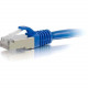 C2g 1ft Cat6 Ethernet Cable - Snagless Shielded (STP) - Blue - Category 6 for Network Device - RJ-45 Male - RJ-45 Male - Shielded - 1ft - Blue 00791