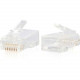 C2g RJ45 Cat6 Modular Plug for Round Solid/Stranded Cable - 10pk - 10 Pack - 1 x RJ-45 Male - Clear - TAA Compliance 00887