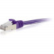 C2g -1ft Cat6 Snagless Shielded (STP) Network Patch Cable - Purple - Category 6 for Network Device - RJ-45 Male - RJ-45 Male - Shielded - 1ft - Purple 00897