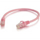 C2g 6in Cat5e Snagless Unshielded (UTP) Network Patch Cable - Pink - Category 5e for Network Device - RJ-45 Male - RJ-45 Male - 6in - Pink 00940