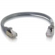 C2g 6in Cat6a Snagless Shielded (STP) Network Patch Cable - Gray - Category 6a for Network Device - RJ-45 Male - RJ-45 Male - Shielded - 10GBase-T - 6in - Gray 00971