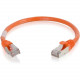 C2g 6in Cat6 Snagless Shielded (STP) Network Patch Cable - Orange - Category 6 for Network Device - RJ-45 Male - RJ-45 Male - Shielded - 6in - Orange 00985