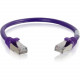 C2g 6in Cat6 Snagless Shielded (STP) Network Patch Cable - Purple - Category 6 for Network Device - RJ-45 Male - RJ-45 Male - Shielded - 6in - Purple 00986