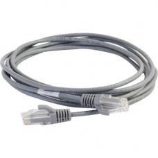 C2g 2ft Cat6 Snagless Unshielded (UTP) Slim Network Patch Cable - Gray - Slim Category 6 for Network Device - RJ-45 Male - RJ-45 Male - 2ft - Gray 01087