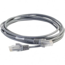 C2g 10ft Cat6 Snagless Unshielded (UTP) Slim Network Patch Cable - Gray - Slim Category 6 for Network Device - RJ-45 Male - RJ-45 Male - 10ft - Gray 01096