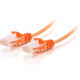 C2g 1ft Cat6 Snagless Unshielded (UTP) Slim Ethernet Network Patch Cable - Orange - 1 ft Category 6 Network Cable for Network Device - First End: 1 x RJ-45 Male Network - Second End: 1 x RJ-45 Male Network - Patch Cable - 28 AWG - Orange 01175