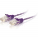 C2g 5ft Cat6 Snagless Unshielded (UTP) Slim Ethernet Network Patch Cable - Purple - 5 ft Category 6 Network Cable for Network Device - First End: 1 x RJ-45 Male Network - Second End: 1 x RJ-45 Male Network - Patch Cable - 28 AWG - Purple 01182