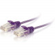 C2g 7ft Cat6 Snagless Unshielded (UTP) Slim Ethernet Network Patch Cable - Purple - 7 ft Category 6 Network Cable for Network Device - First End: 1 x RJ-45 Male Network - Second End: 1 x RJ-45 Male Network - Patch Cable - 28 AWG - Purple 01183