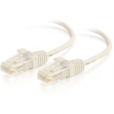 C2g 10ft Cat6 Snagless Unshielded (UTP) Slim Ethernet Network Patch Cable - White - 10 ft Category 6 Network Cable for Network Device - First End: 1 x RJ-45 Male Network - Second End: 1 x RJ-45 Male Network - Patch Cable - 28 AWG - White 01189