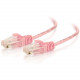 C2g 1ft Cat6 Snagless Unshielded (UTP) Slim Ethernet Network Patch Cable - Pink - 1 ft Category 6 Network Cable for Network Device - First End: 1 x RJ-45 Male Network - Second End: 1 x RJ-45 Male Network - Patch Cable - 28 AWG - Pink 01190