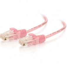 C2g 5ft Cat6 Snagless Unshielded (UTP) Slim Ethernet Network Patch Cable - Pink - 5 ft Category 6 Network Cable for Network Device - First End: 1 x RJ-45 Male Network - Second End: 1 x RJ-45 Male Network - Patch Cable - 28 AWG - Pink 01192