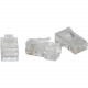 C2g RJ45 Cat5 8x8 Modular Plug for Flat Stranded Cable - 10pk - 10 Pack - 1 x RJ-45 Male - Clear 01931