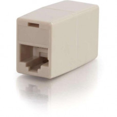 C2g RJ45 8-pin Modular Straight-Through Inline Coupler - 1 x RJ-45 Female - 1 x RJ-45 Female - Ivory 01937