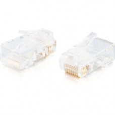 C2g RJ45 Cat5 8x8 Modular Plug for Flat Stranded Cable - 25pk - RJ-45 01939