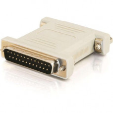 C2g DB25 M/M Null Modem Adapter - 1 x DB-25 Male - 1 x DB-25 Male - Beige 02471