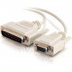 C2g 6ft DB9 Female to DB25 Male Modem Cable - DB-9 - DB-25 Male - 6ft - Beige 02518