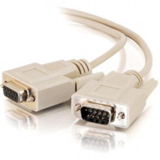C2g 100ft DB9 M/F Extension Cable - Beige - DB-9 Male - DB-9 Female - 100ft - Beige 17612