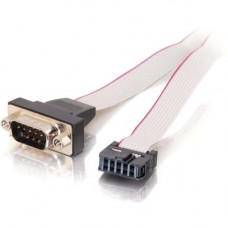 C2g 11in DB9 Male Serial Add-A-Port Adapter Cable - IDC Female - DB-9 Male Serial - 11" 02882