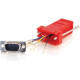 C2g RJ45 to DB9 Male Modular Adapter - Red - 1 Pack - 1 x RJ-45 Female - 1 x DB-9 Male Serial - Red 02949