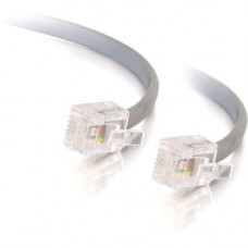 C2g 75ft RJ11 Modular Telephone Cable - RJ-11 Male - RJ-11 Male - 75ft - Silver 09594