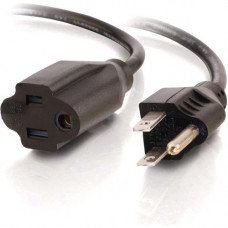 C2g 10ft Power Extension Cord - 18 AWG - NEMA 5-15P to NEMA 5-15R - Extend your power cord AND keep your UPS and surge outlets free - TAA Compliance 03116