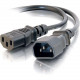 C2g 10ft Power Extension Cord - 18 AWG - IEC320C14 to IEC320C13 - Female - Male - 10ft - Black - TAA Compliance 03143