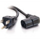 C2g Universal Power Cord - Right Angle - 18 AWG - NEMA 5-15P to IEC320C13R - 6ft 18 AWG Universal Right Angle Power Cord (NEMA 5-15P to IEC320C13R) (TAA Compliant) - TAA Compliance 03152