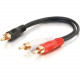 C2g 6in Value Series One RCA Mono Male to Two RCA Stereo Male Y-Cable - RCA Male - RCA Male - 6" 03161
