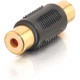 C2g RCA F/F Gold Coupler - 1 x RCA Female - 1 x RCA Female - Black 03169