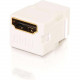 C2g Snap-In HDMI F/F Keystone Insert Module - White - 1 x HDMI - White - RoHS, TAA Compliance 03345