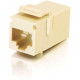 C2g RJ45 (8P8C) Coupler Keystone Insert Module - Ivory - 1 x RJ-45 Female - 1 x RJ-45 Female - Ivory 03674