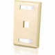 C2g 1-Port Single Gang Multimedia Keystone Wall Plate - Ivory - 1 x Socket(s) - Ivory 03710