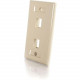 C2g 2-Port Single Gang Multimedia Keystone Wall Plate - Ivory - 2 x Socket(s) - Ivory 03711