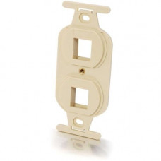 C2g Duplex 2-Port NEMA 106 Decorative Style Wall Plate - Ivory - 2 x Socket(s) - Ivory 03722