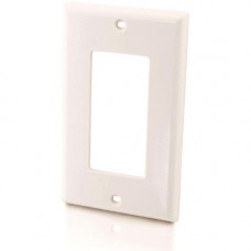 C2g Decorative Style Single Gang Wall Plate - White - White 03725