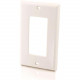 C2g Decorative Style Single Gang Wall Plate - White - White 03725