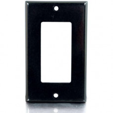 C2g Decorative Style Cutout Single Gang Wall Plate - Black - 1-gang - Black 03730