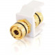 C2g Snap-In Black Banana Jack F/F Keystone Insert Module - White - Banana Plug 03828