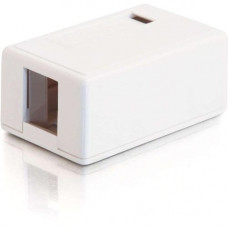 C2g 1-Port Keystone Jack Surface Mount Box - White - 1 x Socket(s) - White 03831